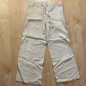 100% linen Liz Claiborne wide leg trousers